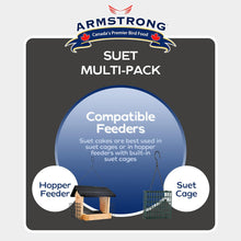 Load image into Gallery viewer, Armstrong Royal Jubilee Suet Variety Pack, Wild Bird Food, Brilliance, Jays Blend, Persistence (12 Pack) 3.6KG