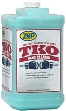 Load image into Gallery viewer, CHS ZEP 96024 TKO Heavy Duty Hand Cleaner, Lemon-Lime, Blue/Green, 1 Gal With Hand Pump, contains poly scrubbing beads that dig down to remove the toughest dirt, grease and grime, solvent-free,