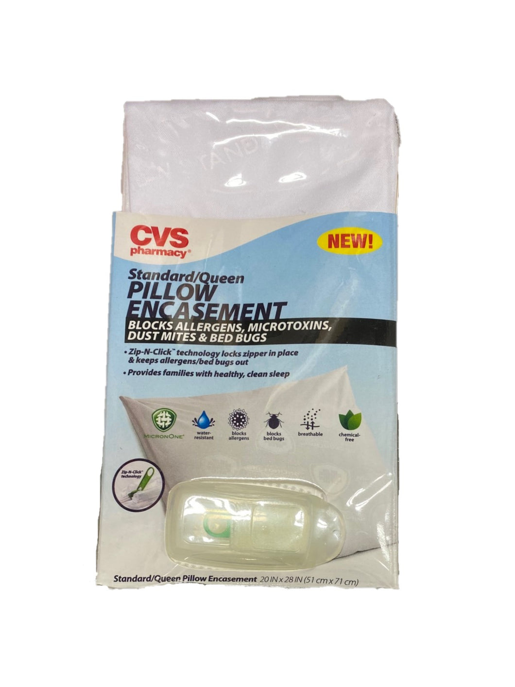 CVS Pharmacy Queen STD Bed Bug Pillow Encasement