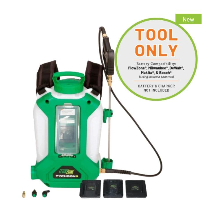 Typhoon 3 Battery Powered Backpack Sprayer (4-Gallon) Tool Only