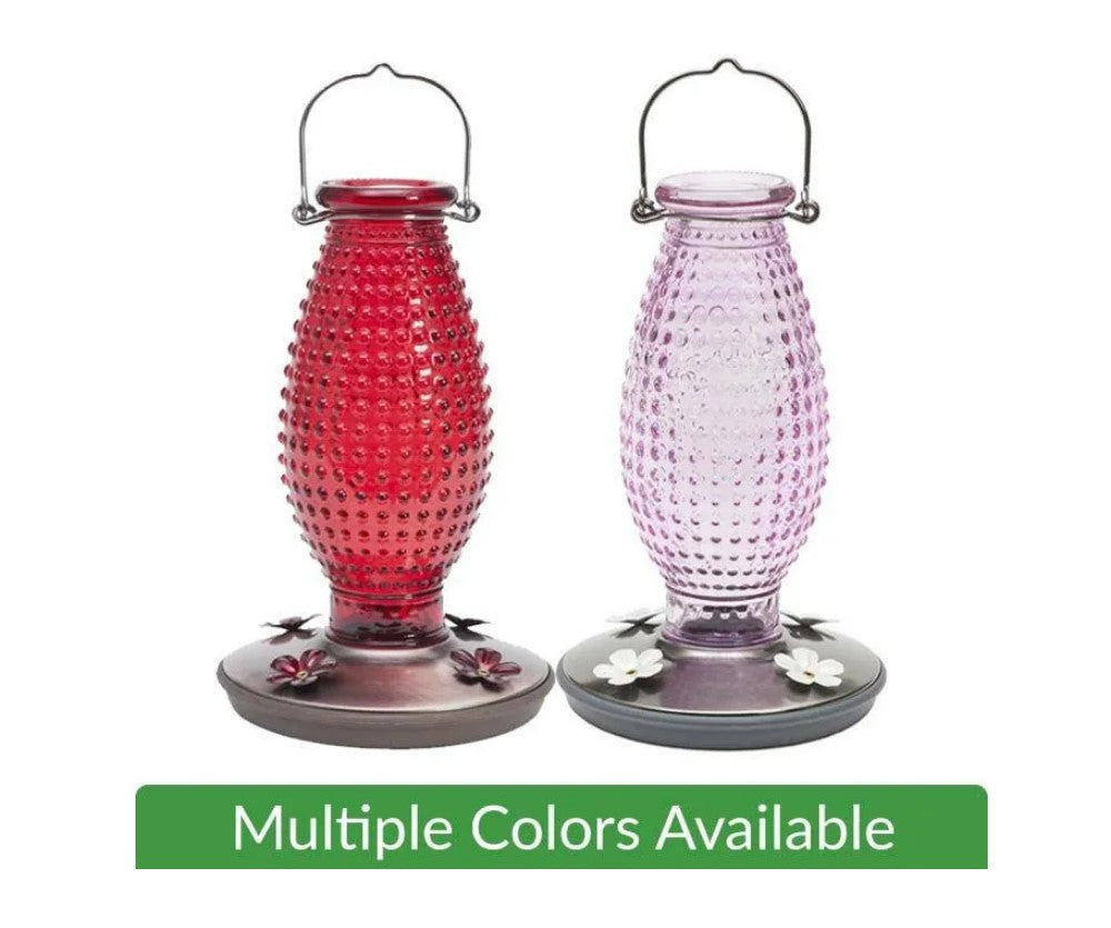 Perky-Pet® Red Hobnail Vintage Glass Hummingbird Feeder #8130-2