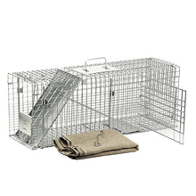 Load image into Gallery viewer, CHS Havahart collapsible Feral Cat Trap Rescue Kit 1099 galvanized steel  1 piece 12 gauge wire mesh Ideal for Trap, Neuter, Return programs
