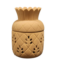 Load image into Gallery viewer, CHS ZendoZones Patio Pineapple with 3 Citronella Candles All-natural Citronella Candle burns for up to 8 hours Perfect for patios, decks, backyards, campsites, poolside, and more Portable burner figurine to help you find your Zen anytime and anywhere Place candle in burner, light candle, you are in the ZendoZone INCLUDES 3 Citronella Candles with 3% Citronella
