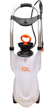 Load image into Gallery viewer, CHS 12 Litre orange handle White pull cart style pesticide/insecticide pump sprayer on wheels
