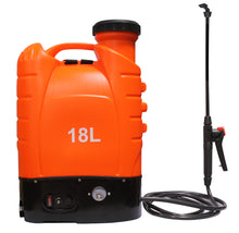 Load image into Gallery viewer, CHS V&amp;L 4GL/18L Battery Powered Back Pack Sprayer with 12V10Ah Lead-acid battery. Multiple spray pattern Options with variable speed PSI control switch (28-65lbs of stream pressure). 4 spray modes, 10 hour battery spray life, 3 hour recharge time

