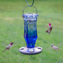 Load image into Gallery viewer, Perky-Pet Sapphire Starburst Vintage Hummingbird Feeder – 16 oz #8129-2
