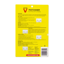 Load image into Gallery viewer, CHS Victor PestChaser Rodent Repellent with Nightlight 4/PK # CM754K Plug-in repellent is effective against mice, rats, and other rodents Ideal for average-sized rooms including living rooms, bedrooms, and kitchens Produces a high frequency sound that repels rodents and is inaudible to humans Non-toxic, poison-free design is safe for use around children and non-rodent pets Includes a convenient nightlight feature that provides soft illumination 
