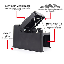 Load image into Gallery viewer, CHS Victor Black Box Gopher Trap, one-click set, easy-to-use choker loop-style trap that quickly and effectively eliminates gophers. Can be used in all types of soil
