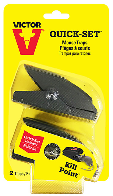 CHS Victor Quick Set Mouse Trap  2-Pack reusable trap you can set and release with just one click the trap is acceptable to use around children and pets when used as directed